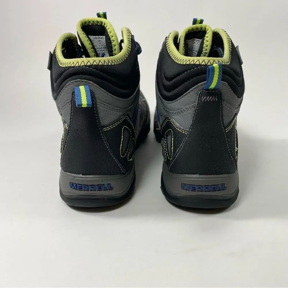 Merrell Capra Mid Boys Waterproof Boots. Color Blue/Grey. SZ 7 Youth SZ 9 Womens - Picture 3 of 11